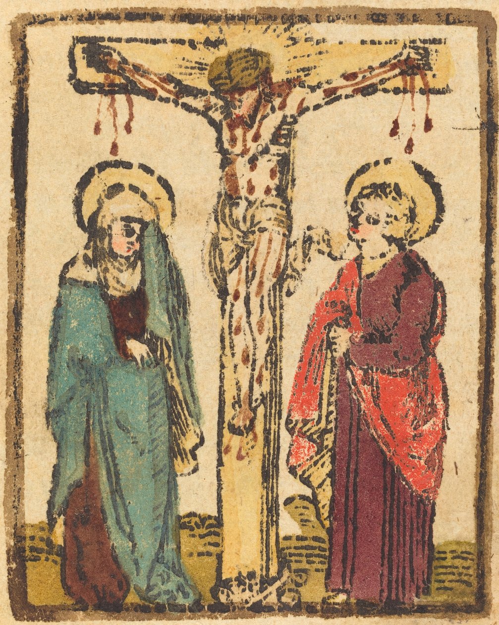 Cristo en la cruz de German 15th Century