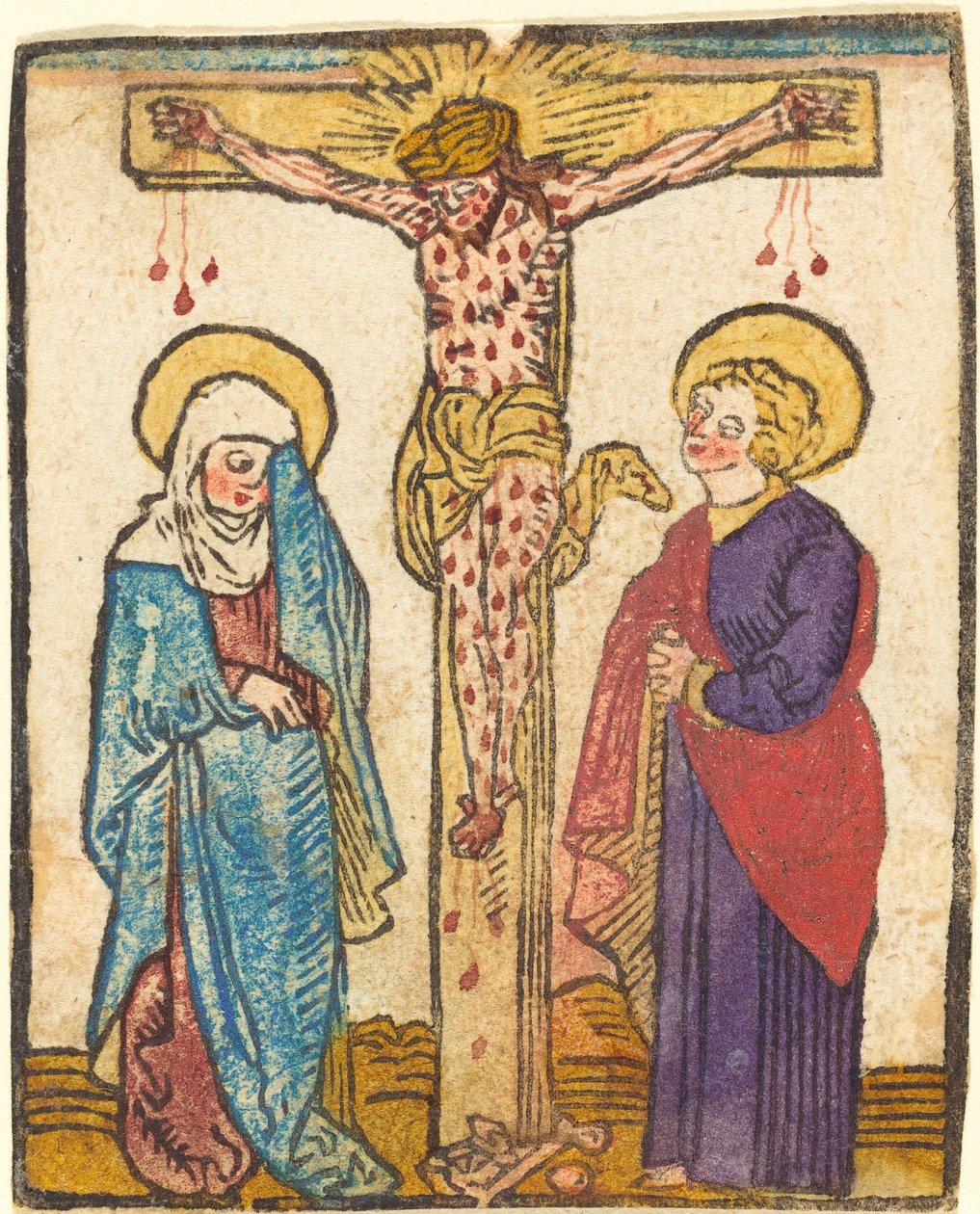 Cristo en la cruz de German 15th Century