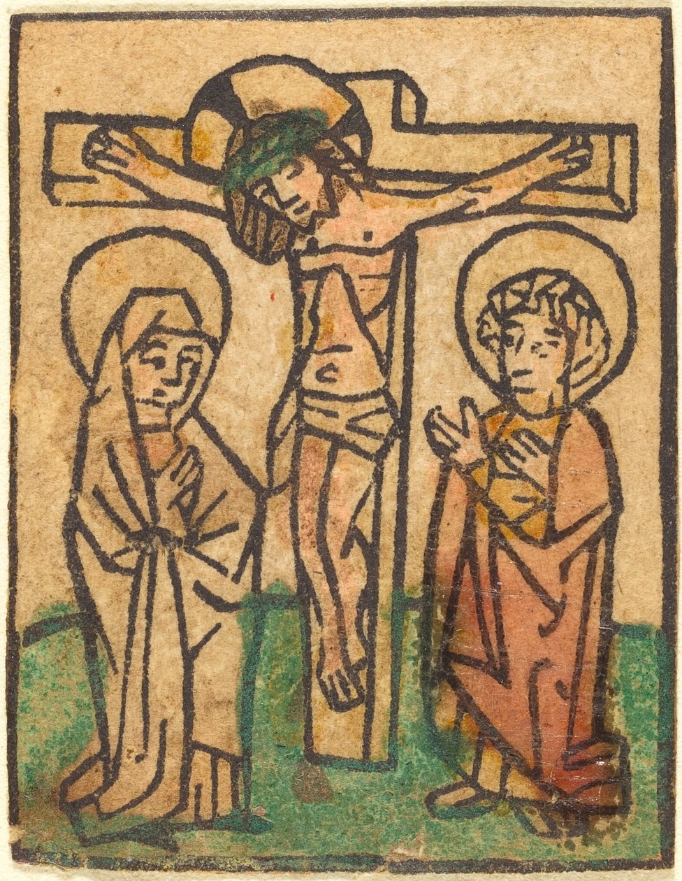 Cristo en la cruz de German 15th Century