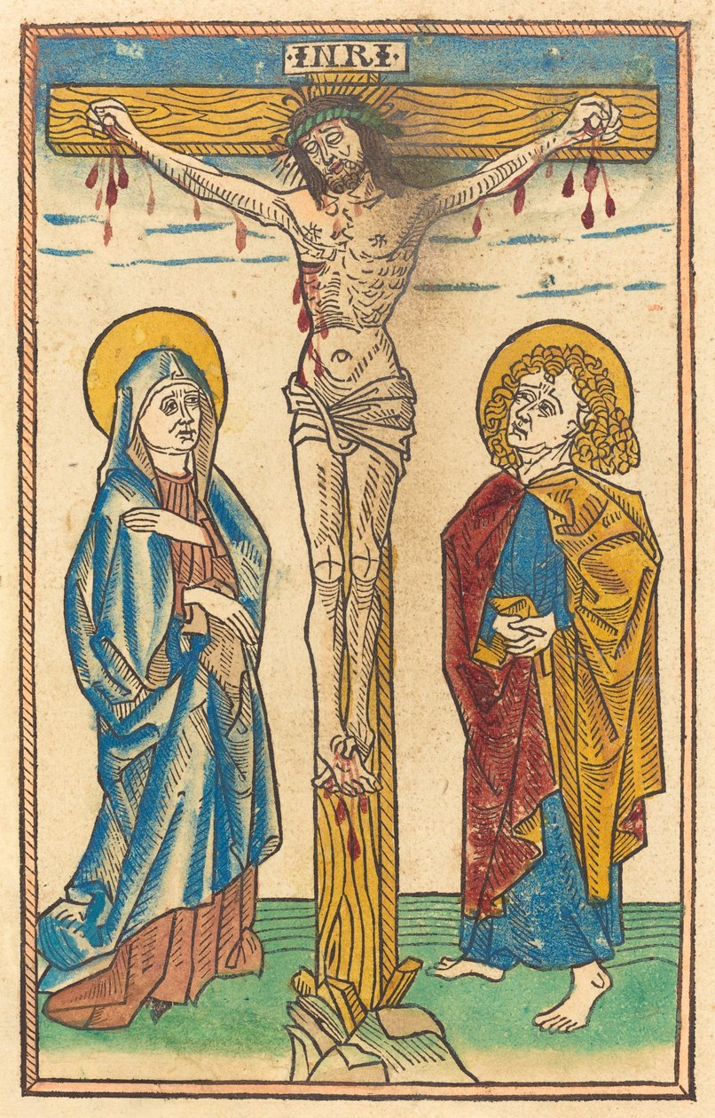 Cristo en la cruz de German 15th Century