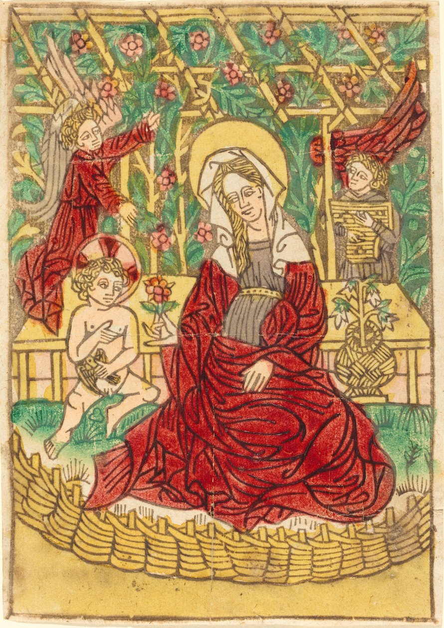 Madonna en un jardín cerrado de German 15th Century