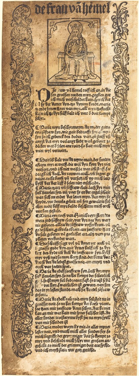 Canción a la Madonna de German 15th Century