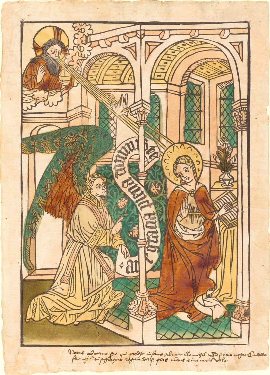La anunciación de German 15th Century