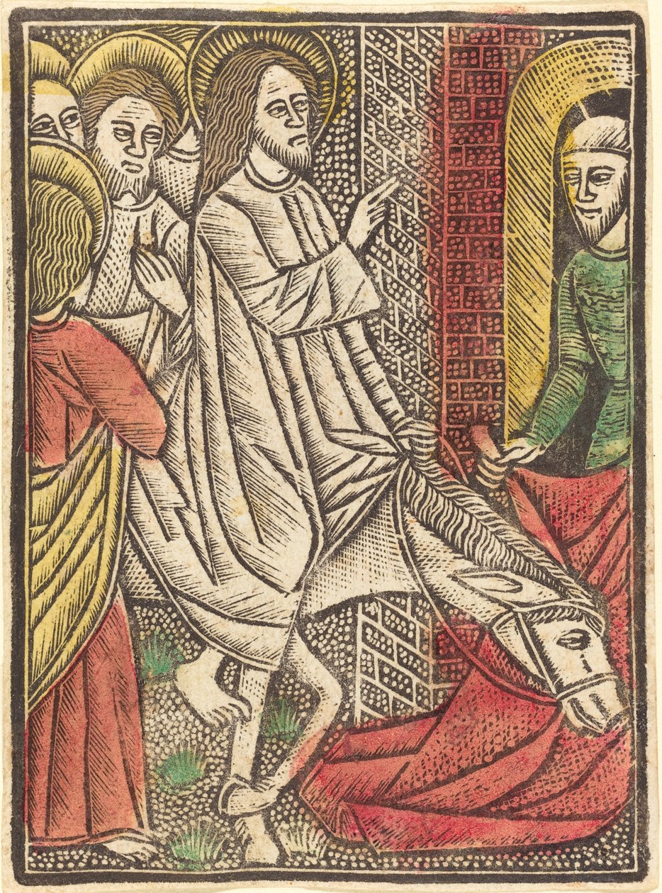La Entrada en Jerusalén de German 15th Century