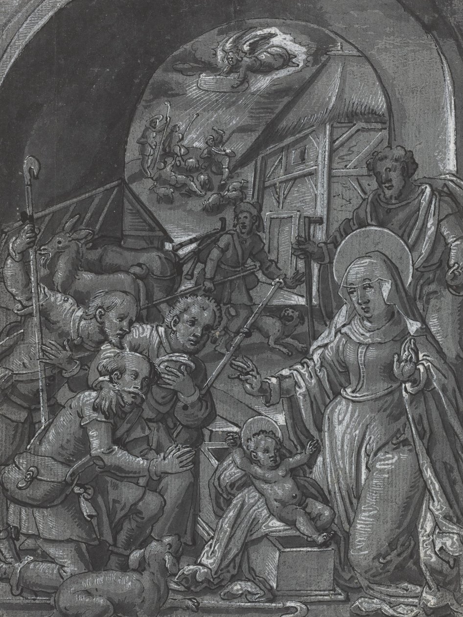 El nacimiento de Cristo (verso) de German 16th Century