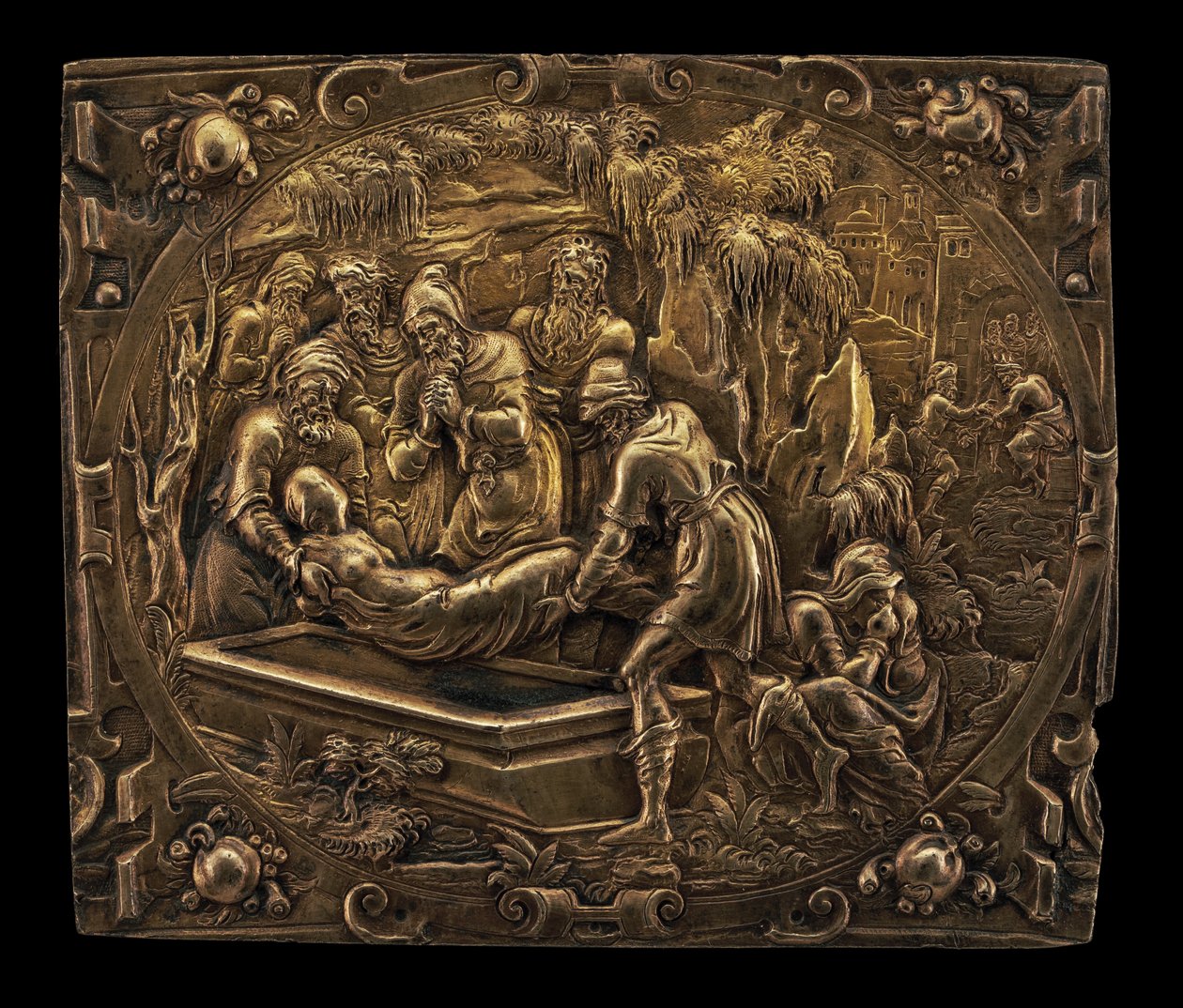Entierro de un santo de German 17th Century