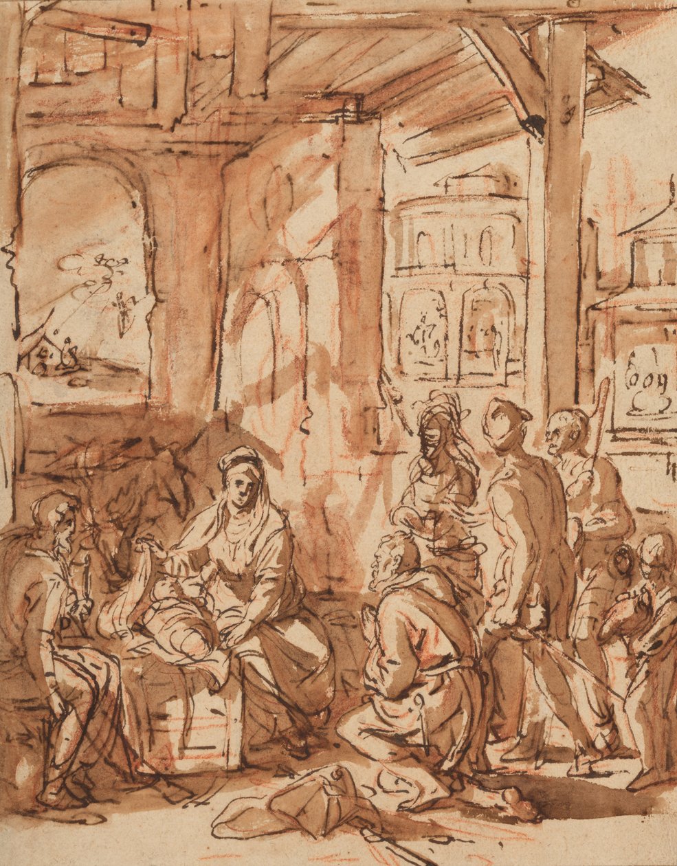 Adoración de los pastores de German School