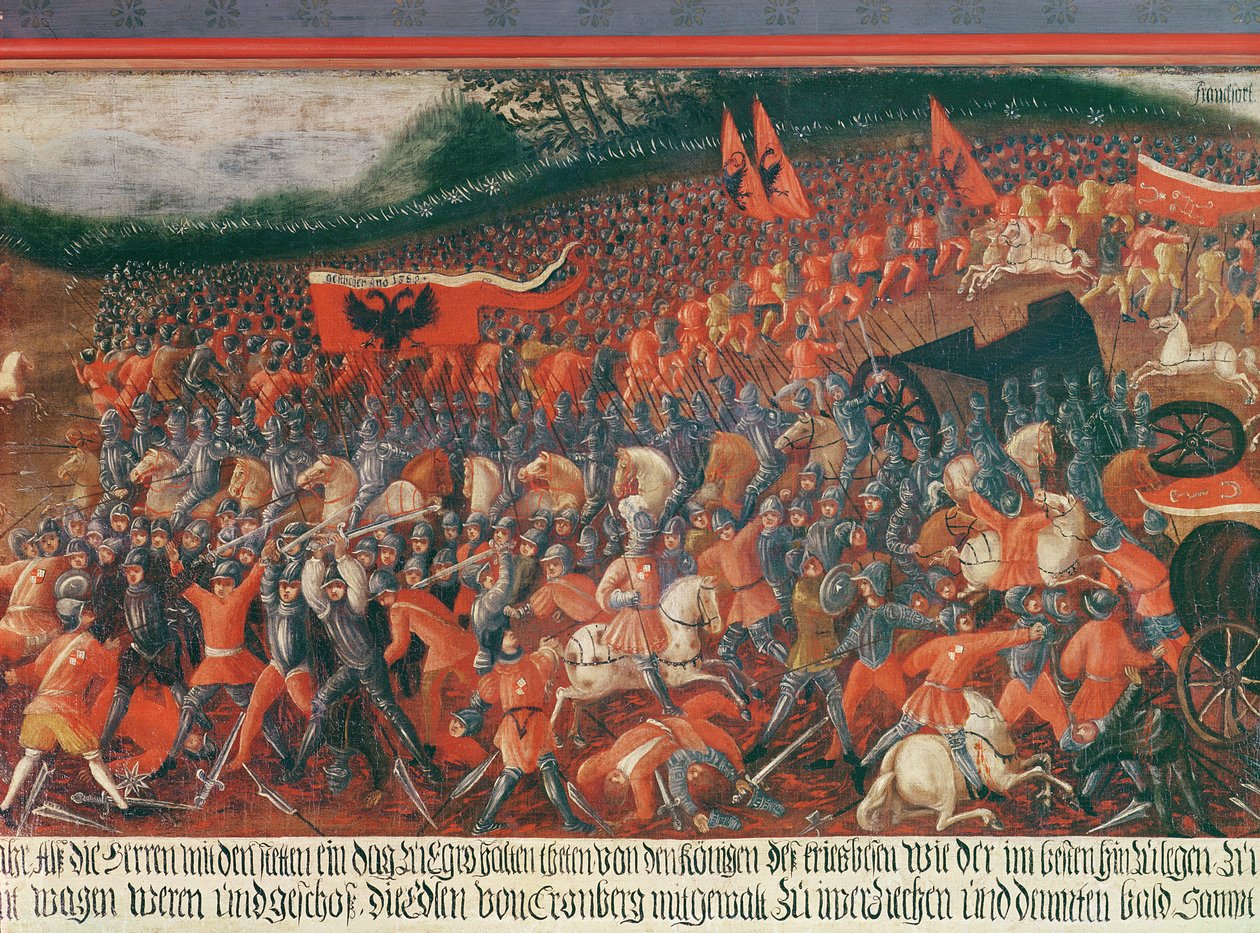 Batalla de Kronenberg, Alemania c.1388 de German School