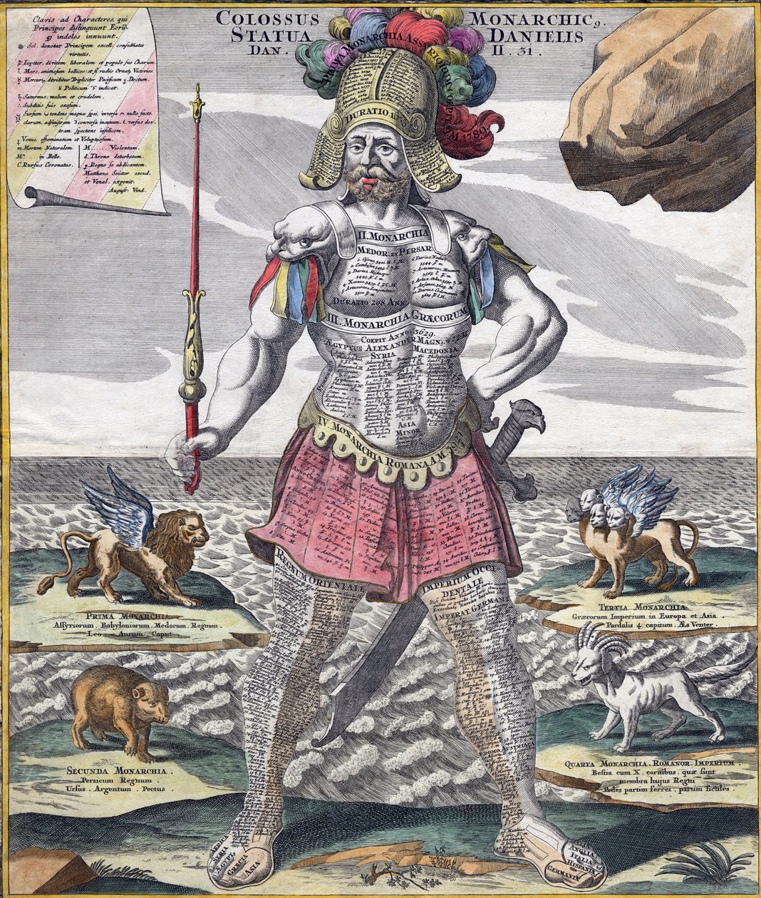 Rey colosal a caballo de su imperio, c.1750 de German School