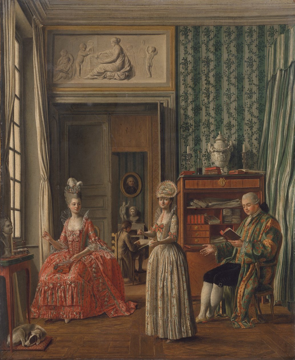 Escena doméstica, c.1775-80 de German School