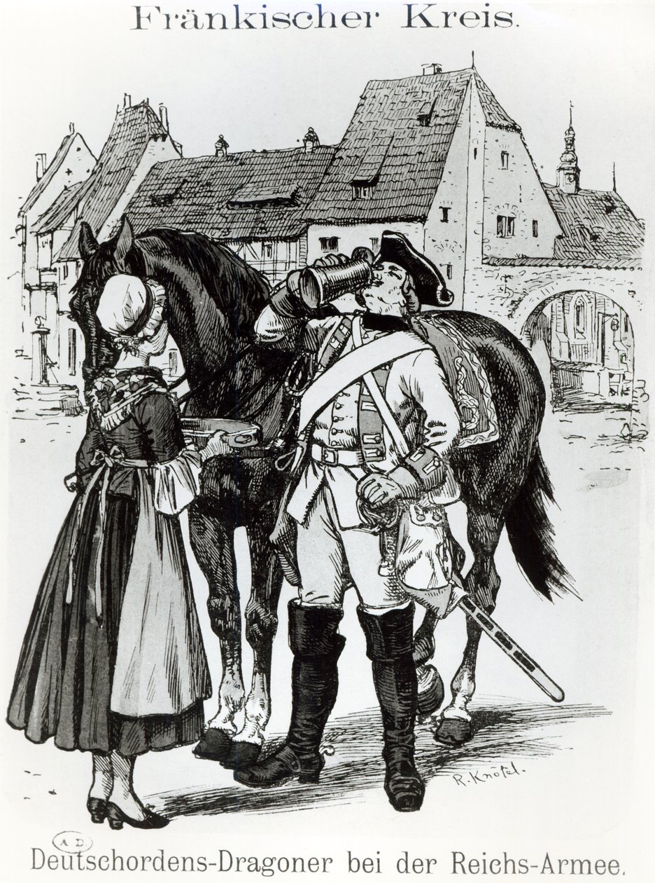 Dragón de los Caballeros Teutónicos en 1757 de German School