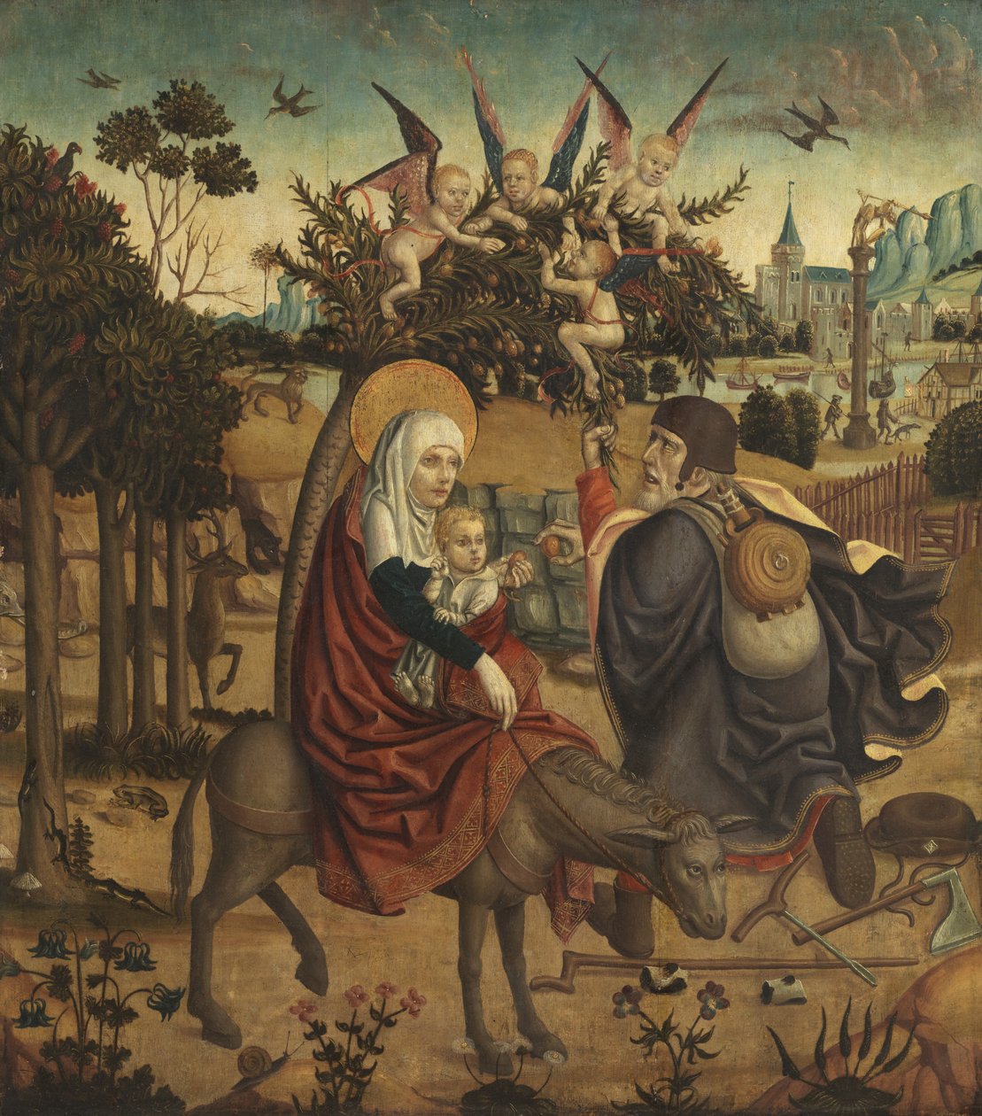 Huida a Egipto, después de Martin Schongauer de German School