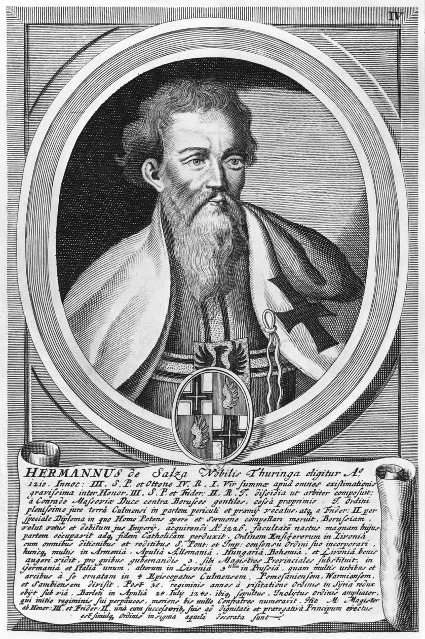 Hermann de Salza (xilografía) de German School