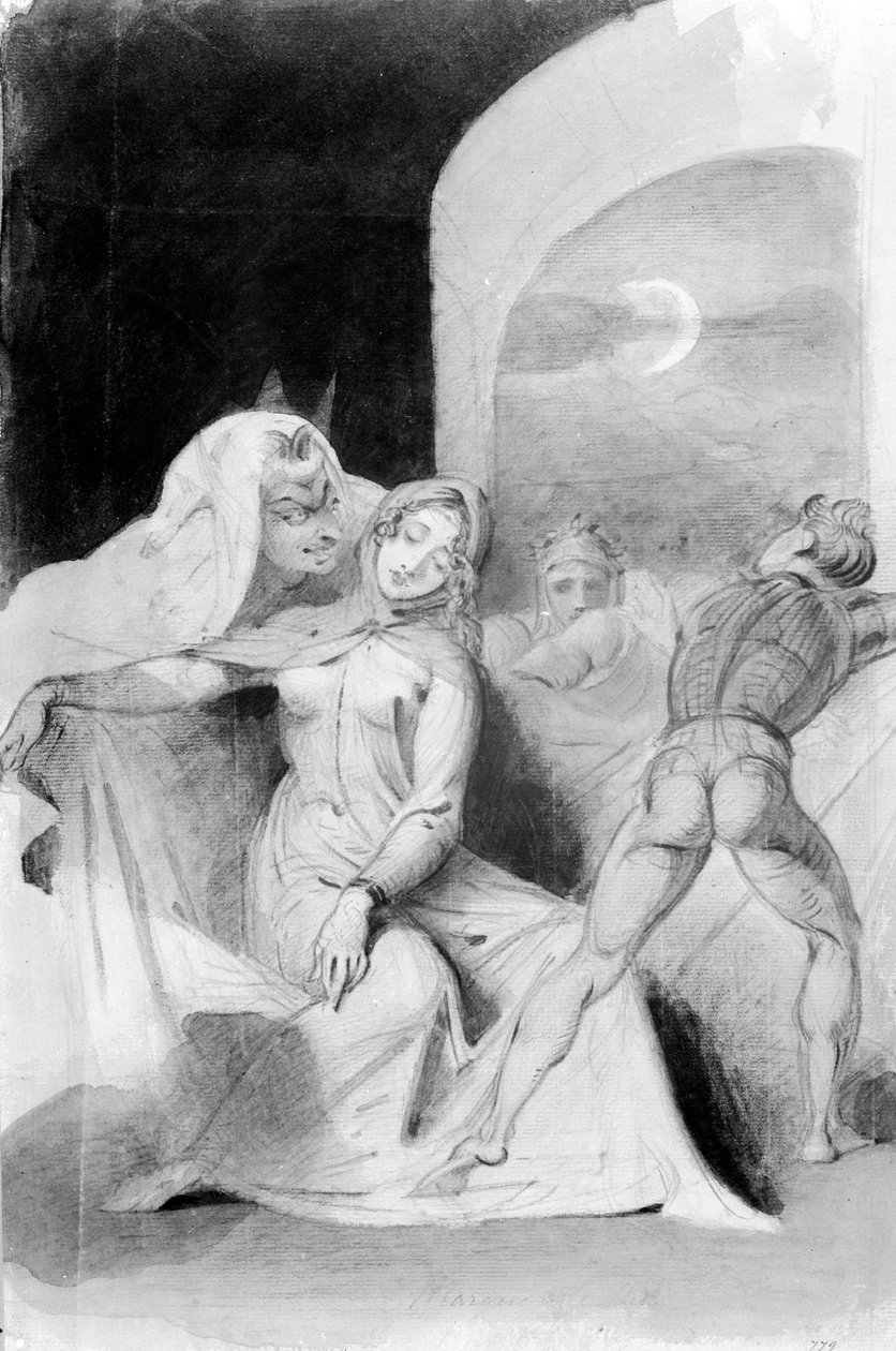 Ilustración del Fausto, siglo XIX de German School
