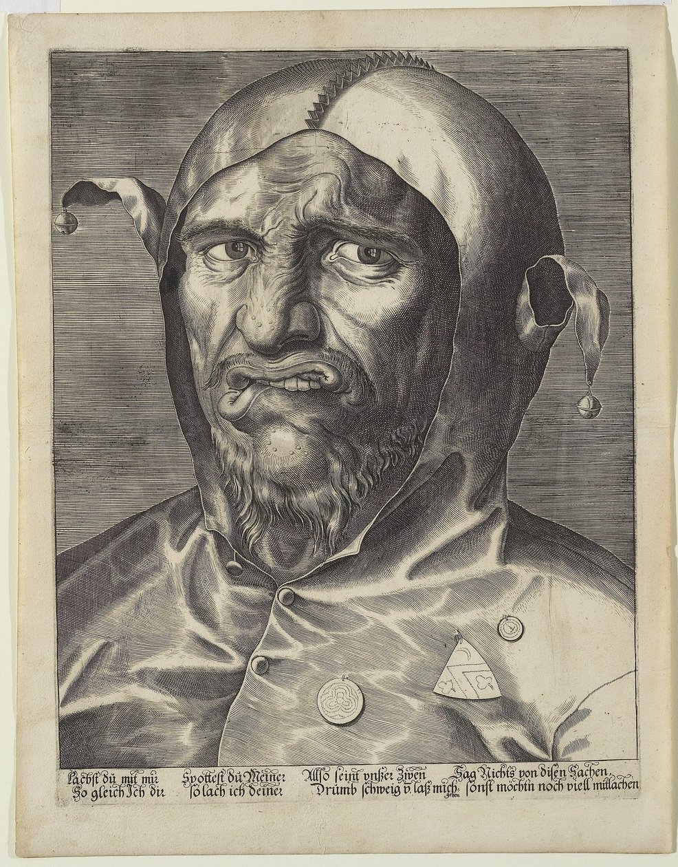 Cabeza grande de un bufón, c.1600 de German School