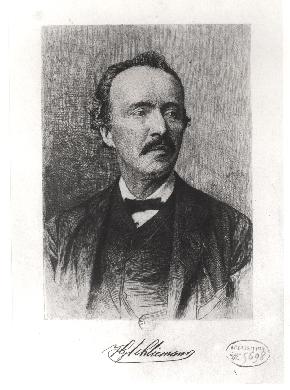 Retrato de Heinrich Schliemann de German School