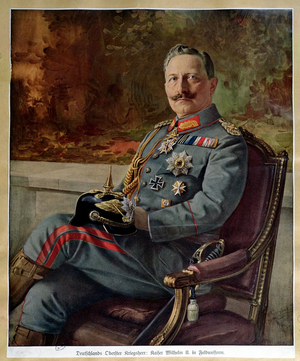 Retrato del Kaiser Guillermo II (1859-1941) de German School