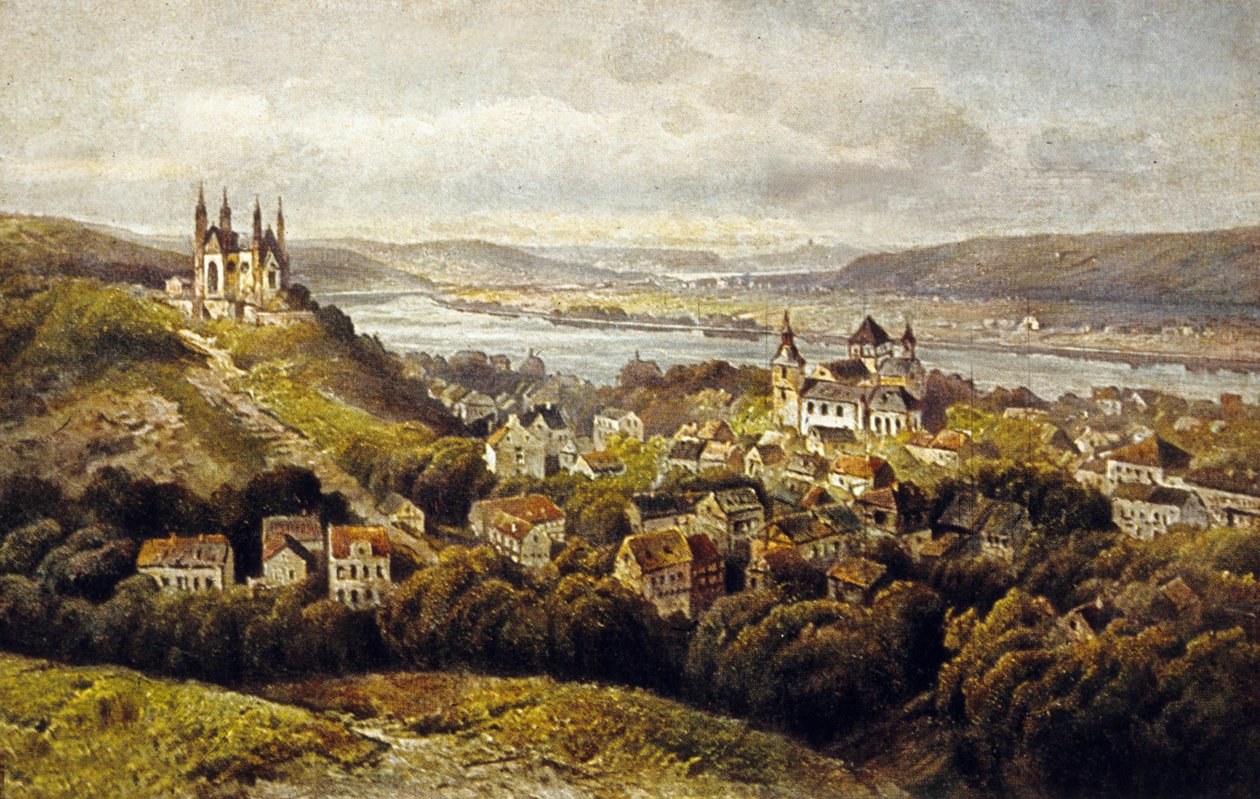 Remagen, Alemania (litografía en color) de German School