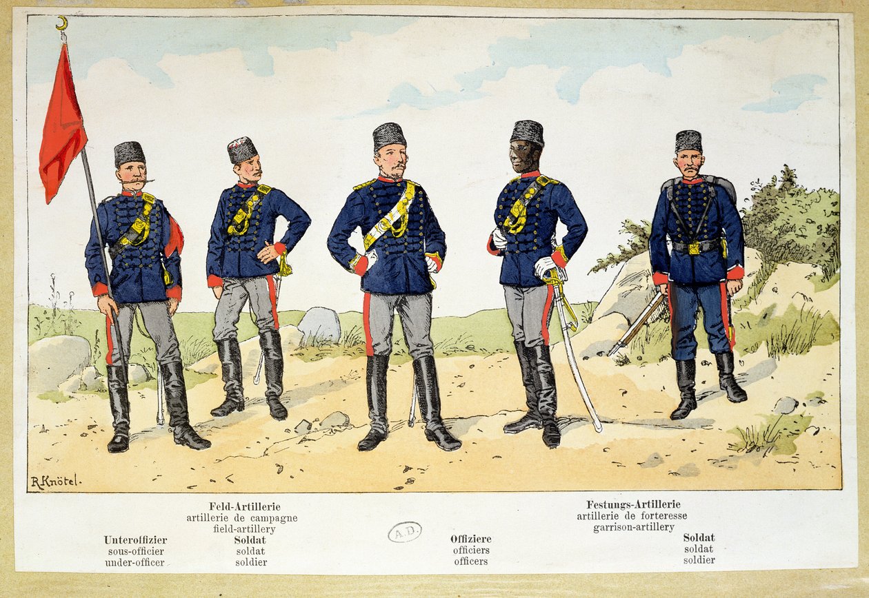 Soldados del ejército turco, c.1900 de German School