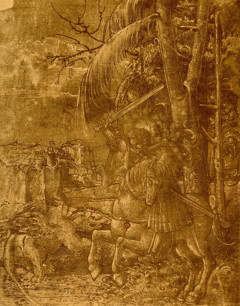 San Jorge matando al dragón de German School