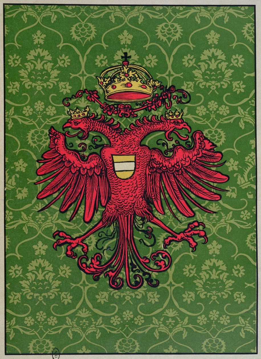 El águila bicéfala de Maximiliano I (1459-1519) de German School
