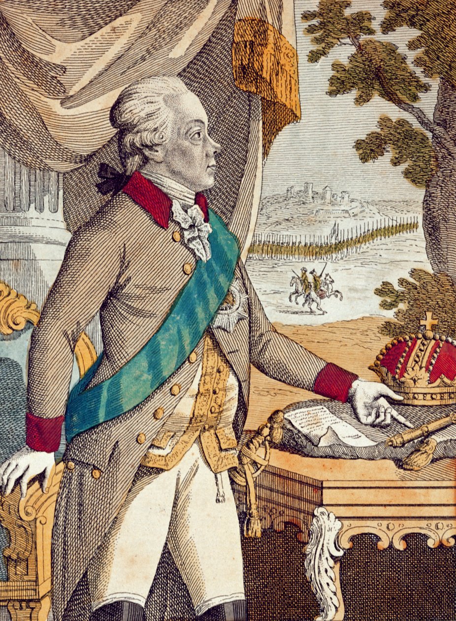 Zar Pablo I de Rusia (grabado en color) de German School