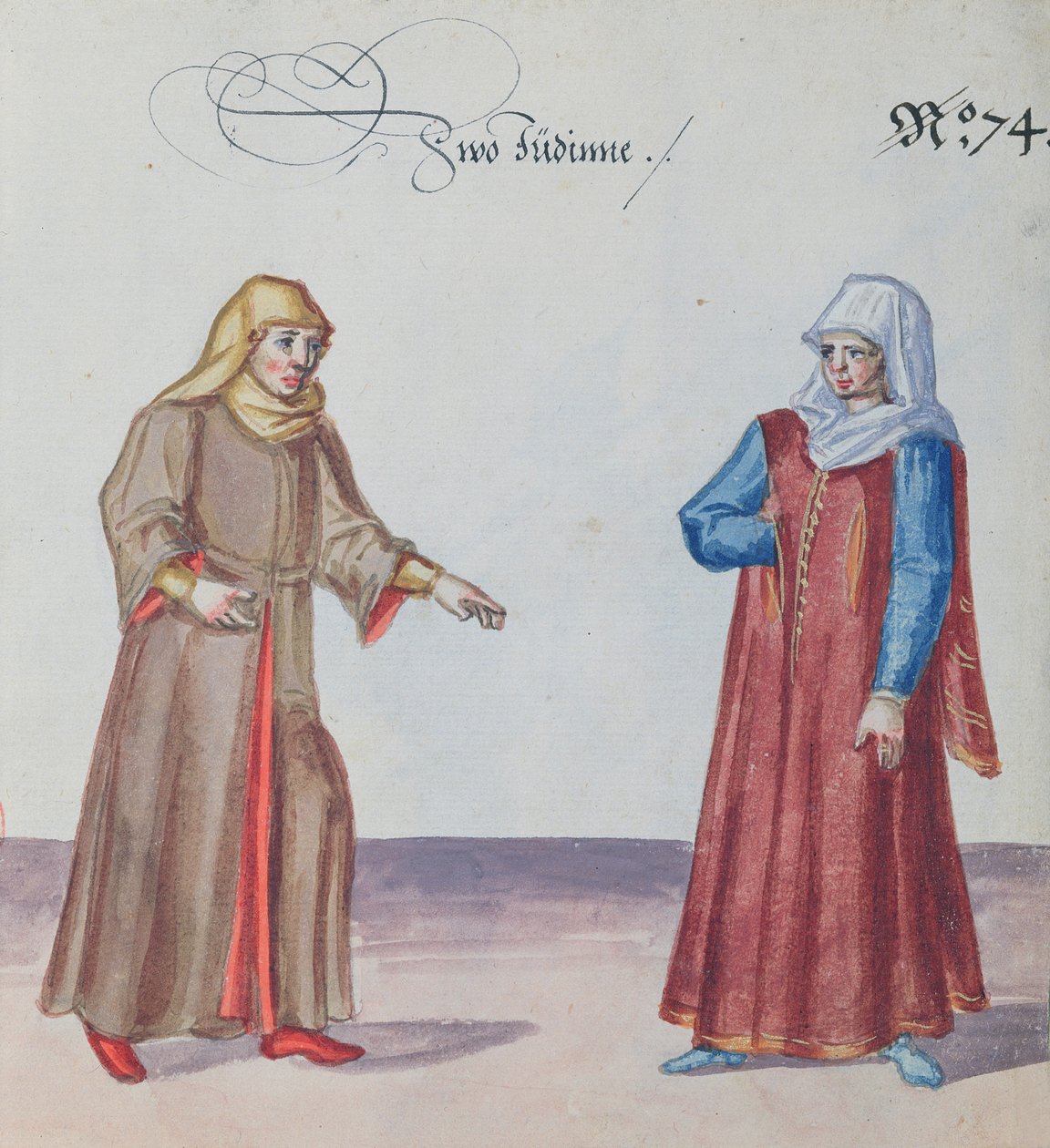 Dos mujeres judías, c.1600 de German School