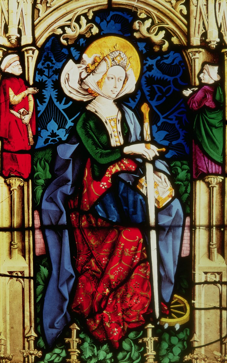 Ventana que representa a Santa Catalina, de Partenheim, c.1440 de German School