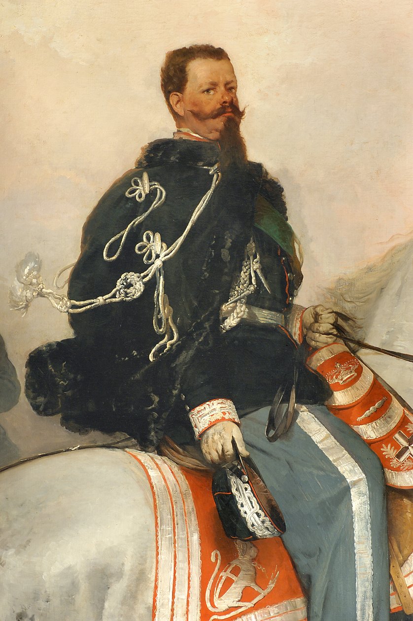Víctor Manuel II a caballo de Gerolamo Induno