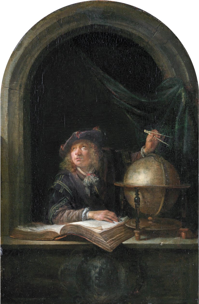 Astrónomo en una ventana de Gerrit Dou