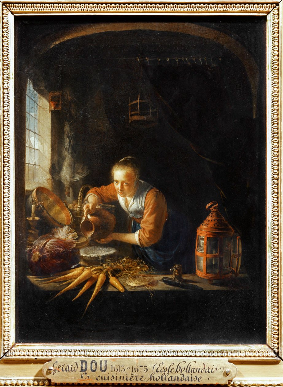 La olla holandesa ... de Gerrit or Gerard Dou