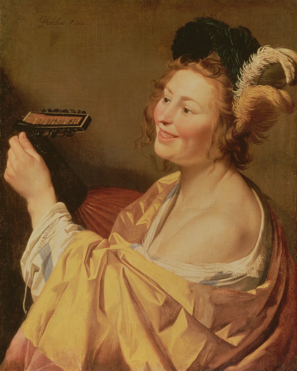 Un músico, 1624 de Gerrit van Honthorst