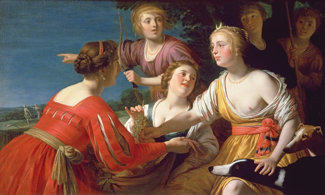 Diana descansando después de la caza de Gerrit van Honthorst