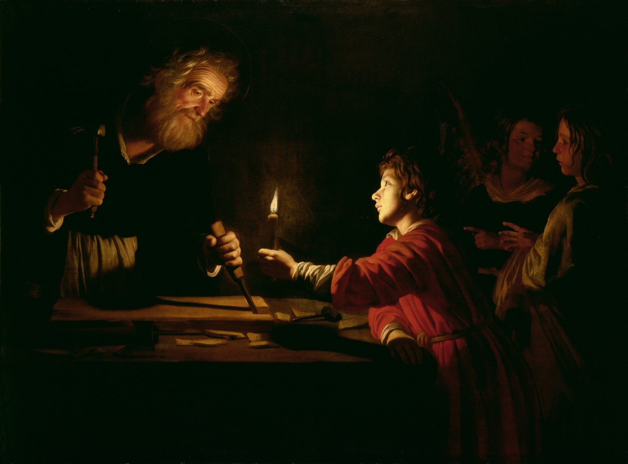 La infancia de Cristo, c.1620 de Gerrit van Honthorst