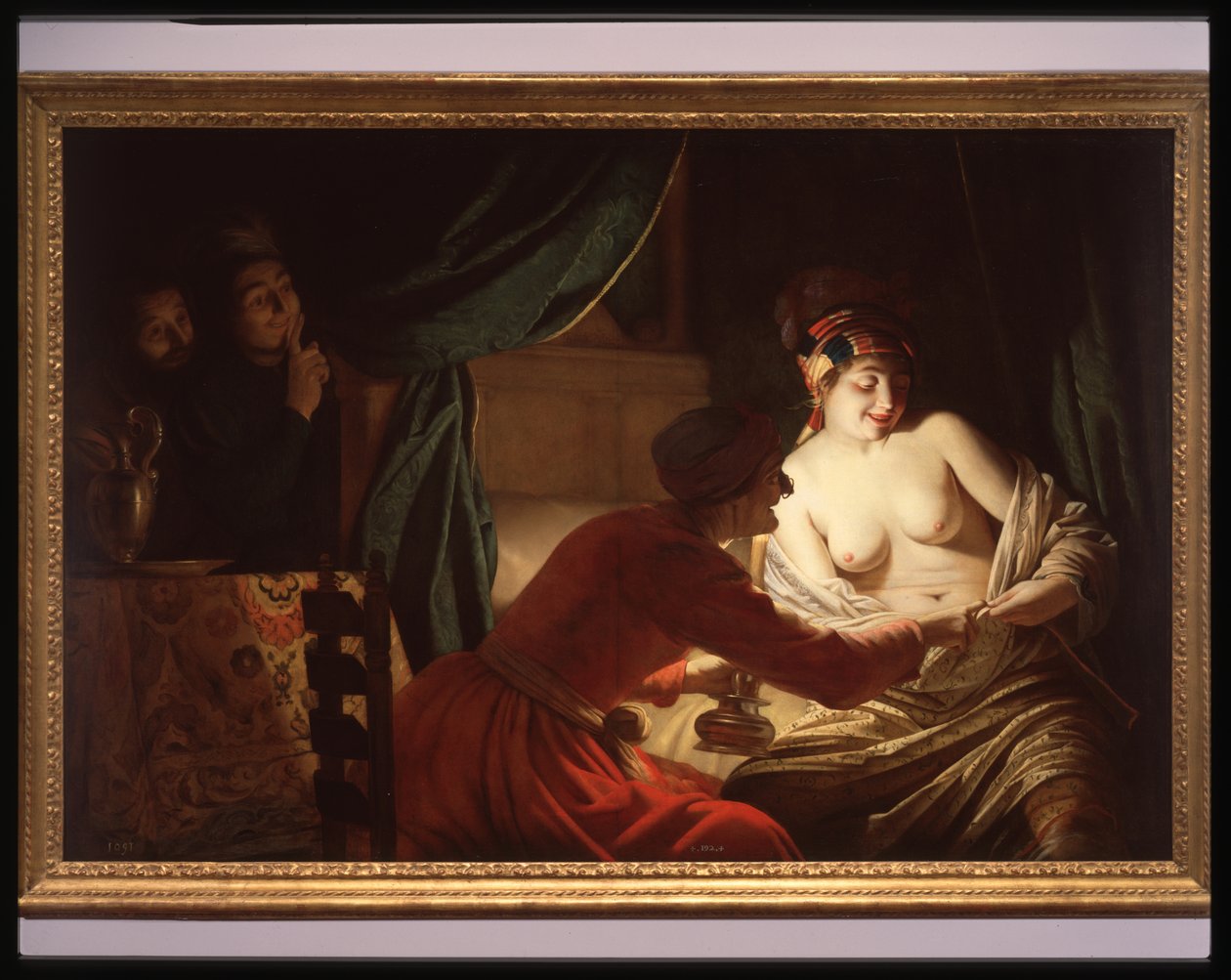 La caza de pulgas de Gerrit van Honthorst