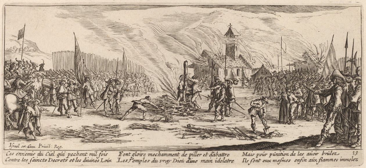 La hoguera de Gerrit van Schagen after Jacques Callot