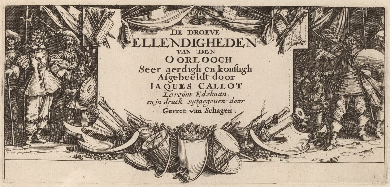 Página del título de Gerrit van Schagen after Jacques Callot
