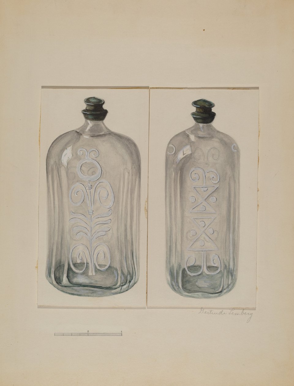 Botella de Cordial de Gertrude Lemberg