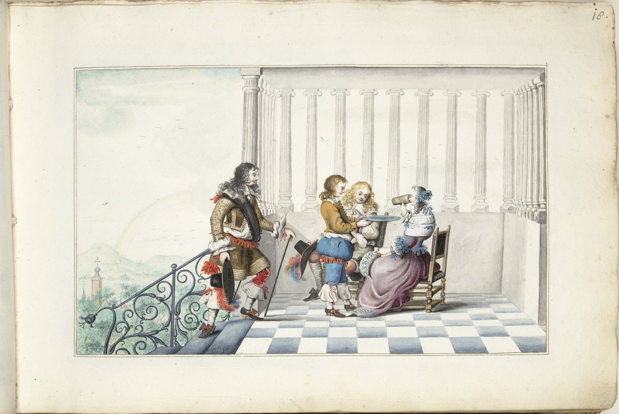 Empresa en una terraza de Gesina ter Borch