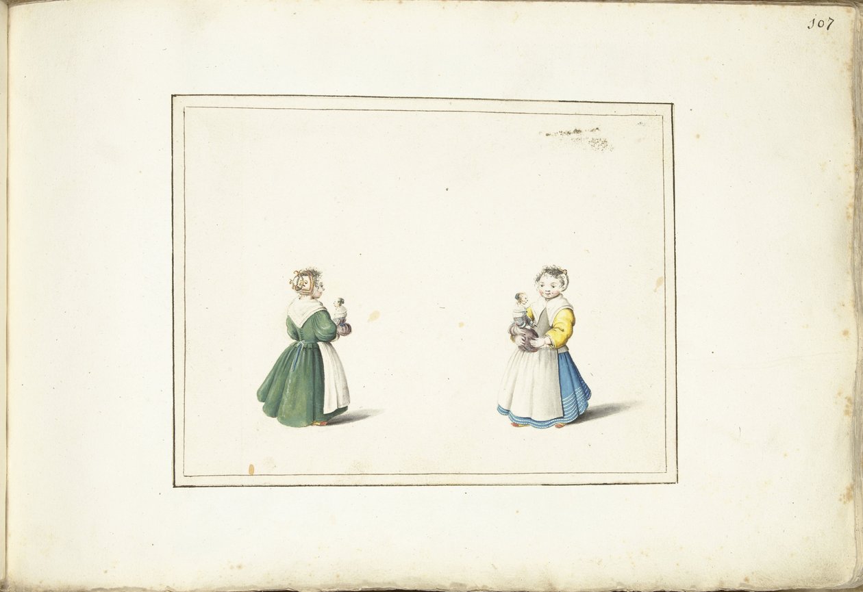 dos niñas con una muñeca de Gesina ter Borch
