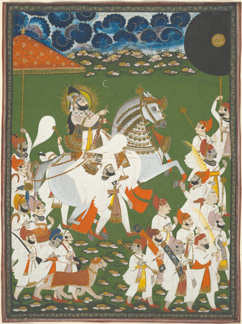Maharana Bhim Singh en procesión de Ghasi