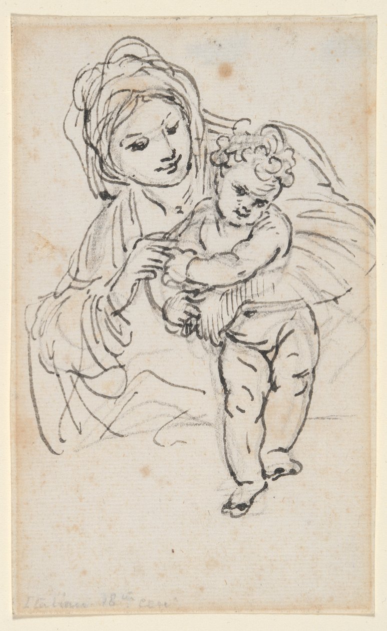 Madonna y la niña de Giacinto Calandrucci