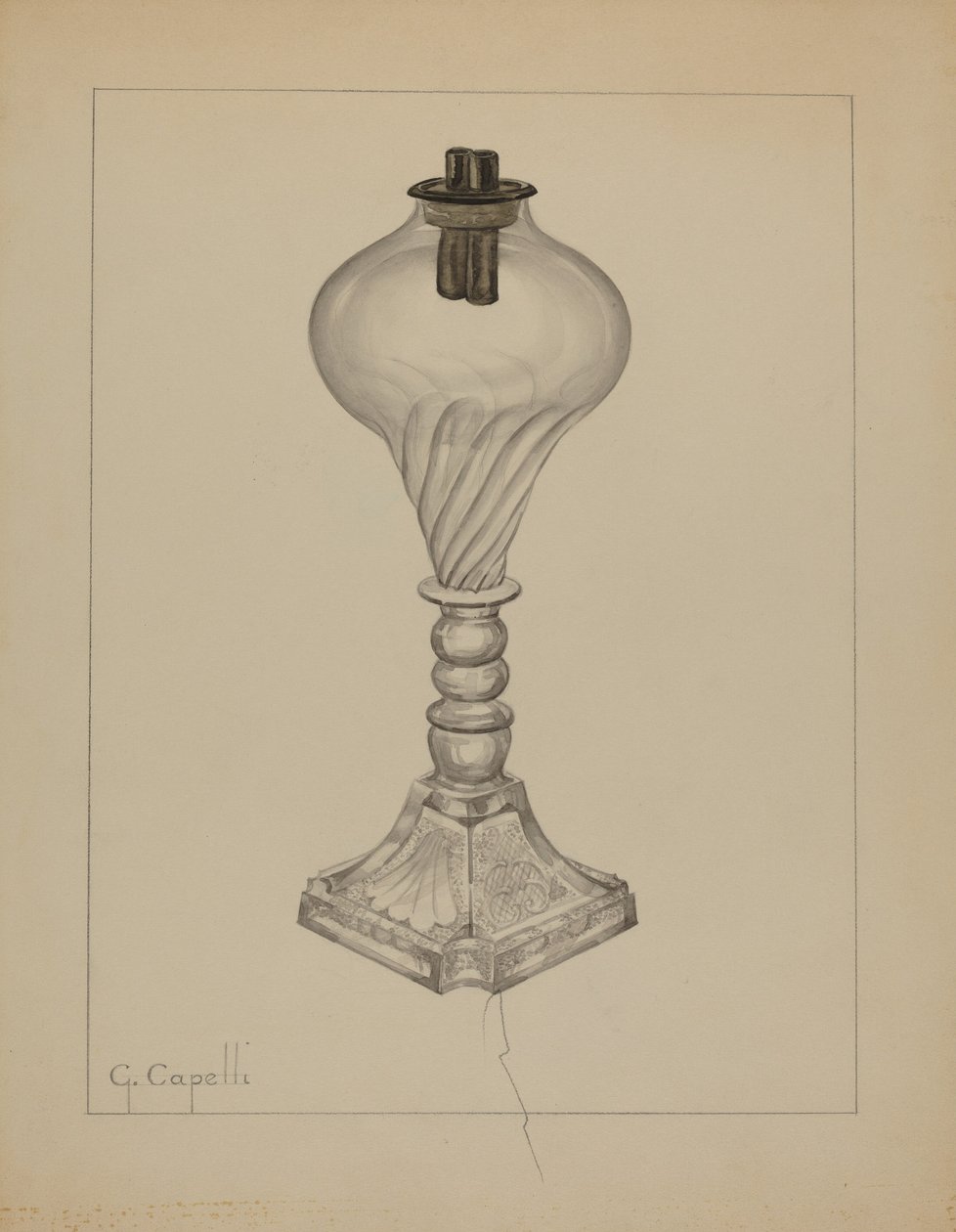 Lámpara, c. 1937 de Giacinto Capelli