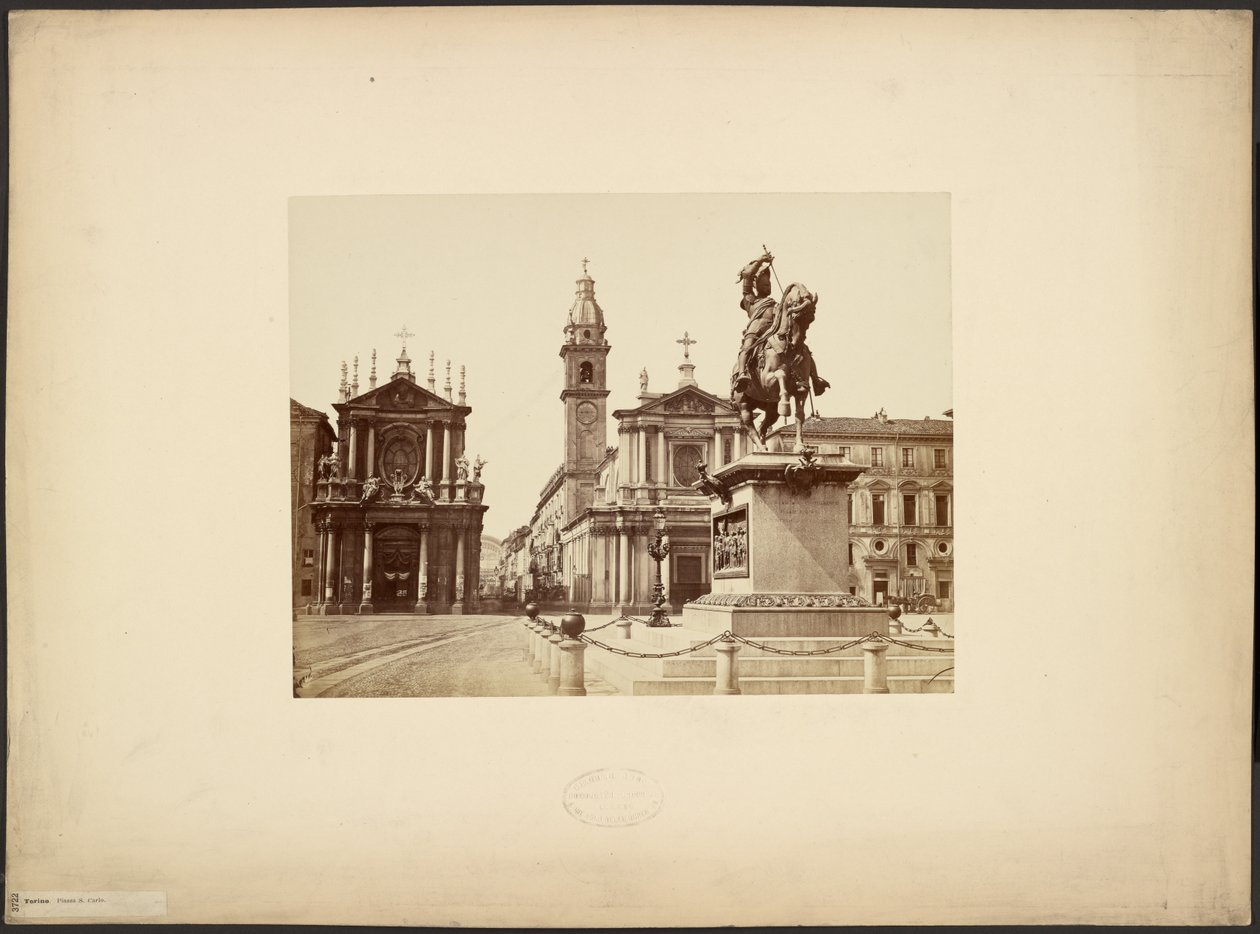Turín. Plaza S. Carlo de Giacomo Brogi