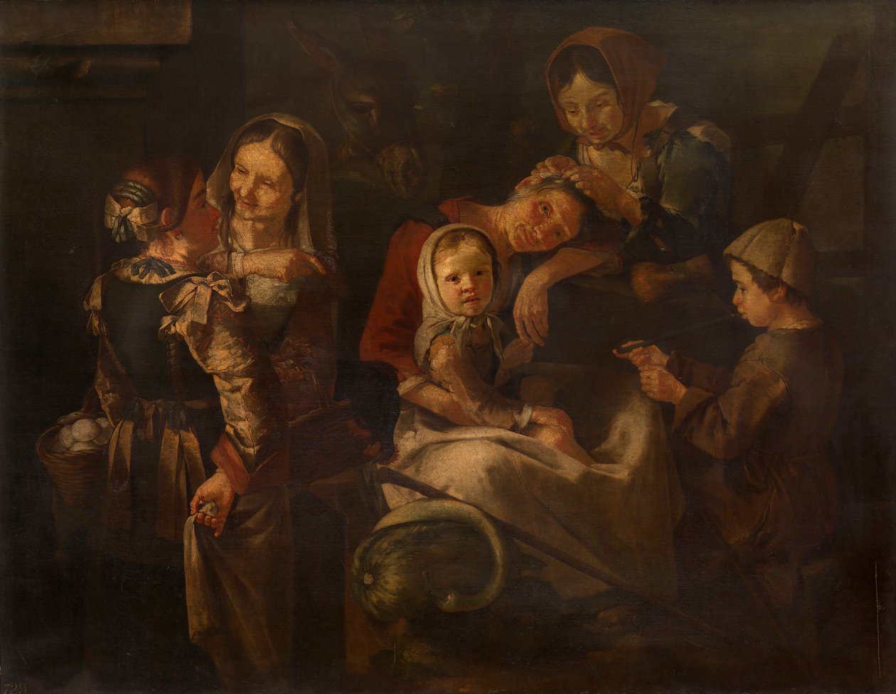 Campesinas y niños de Giacomo Francesco Cipper