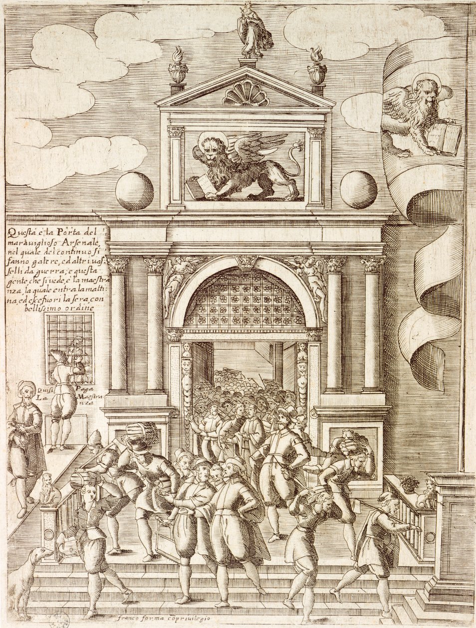 La puerta del Arsenal de Venecia de Giacomo Franco