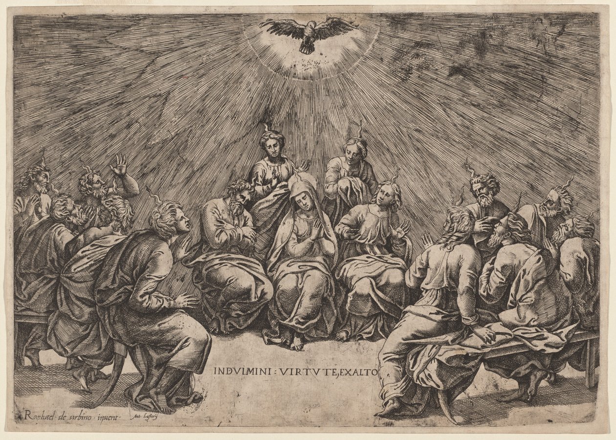 Pentecostés de Gian Jacopo Caraglio, after Raphael