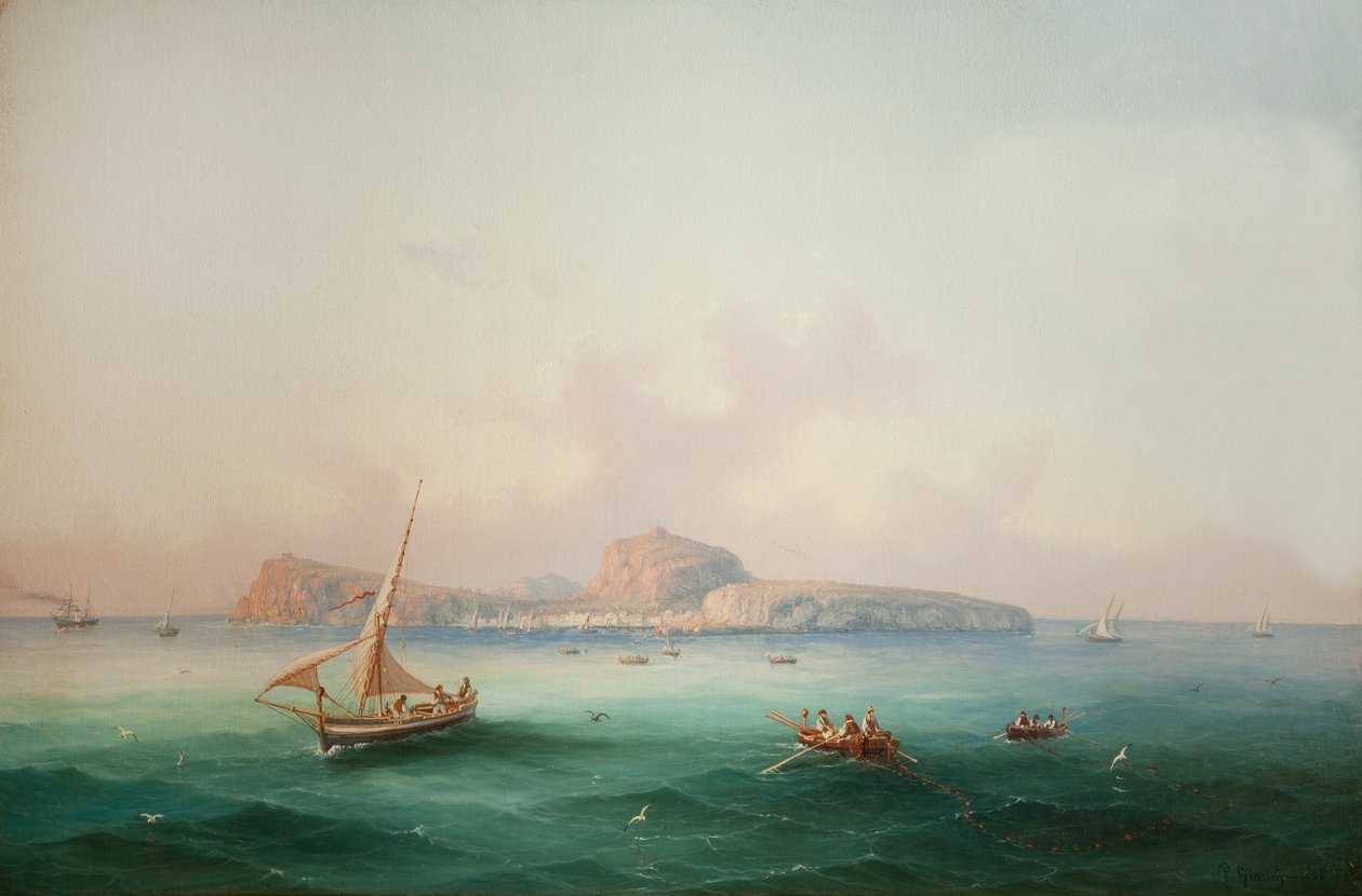 Vista de Capri, 1868 de Giancinto Gianni