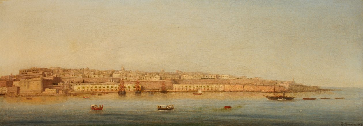 Gran Puerto, La Valeta, 1869 de Giancinto Gianni