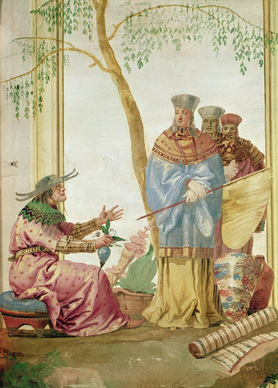 Un príncipe chino ante un adivino de Giovanni Domenico Tiepolo
